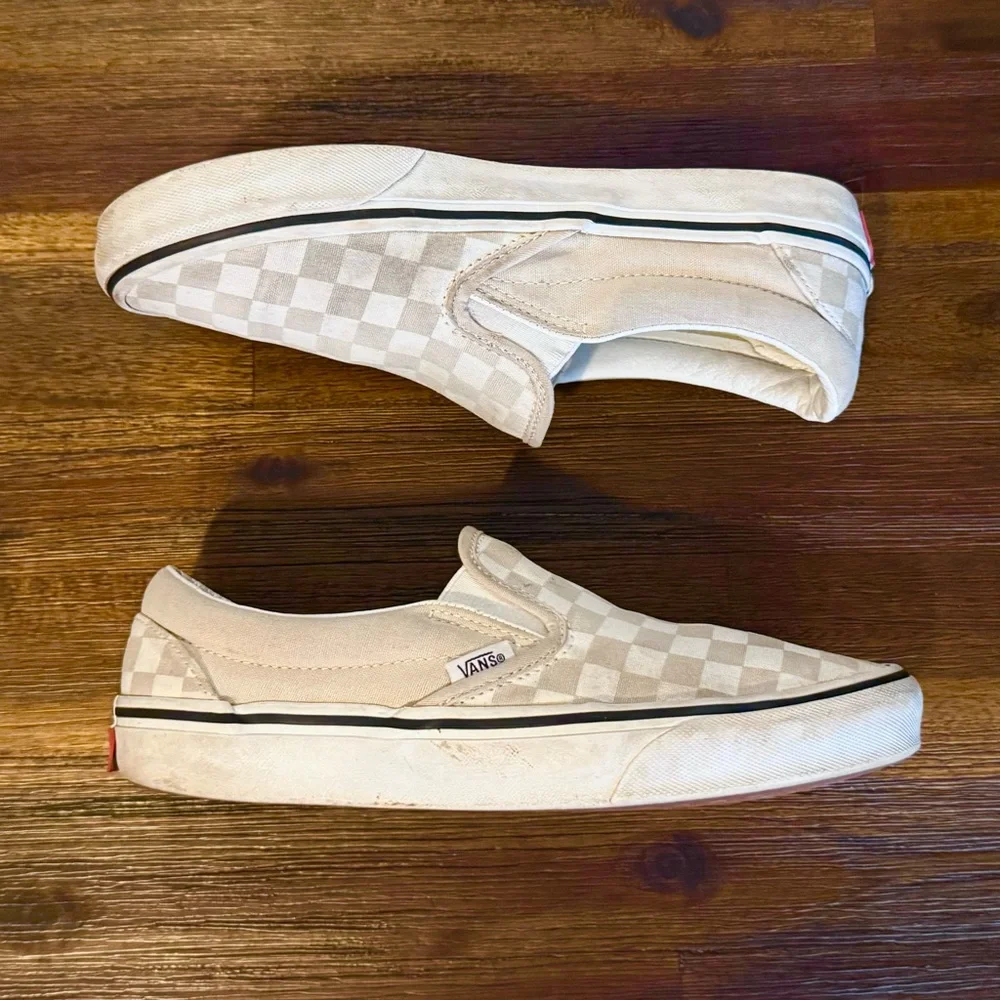 Vans Asher Checkerboard Slip Ons - Size 7 (8.5W) RARE Deal Max Jordan Skating - Picture 2 of 4